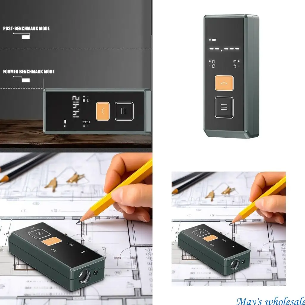 

High Accuracy 40M Distance Meter with Long Battery Measuring Device for Professional Builders & Homeowners 448A