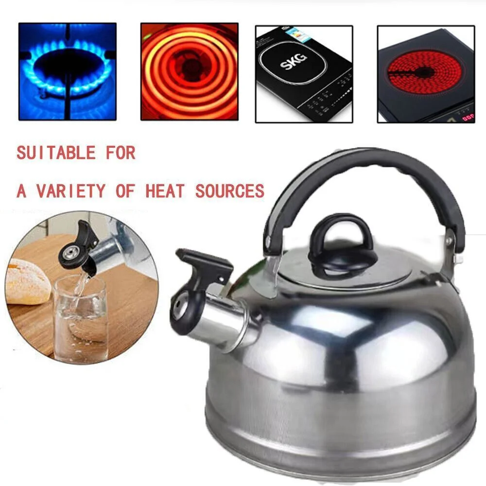 2023 The Latest 3L/4L Stainless Steel Kettle Hotel Singing Pan Household Hemispherical Gas Induction Cooker Kettle Teapot