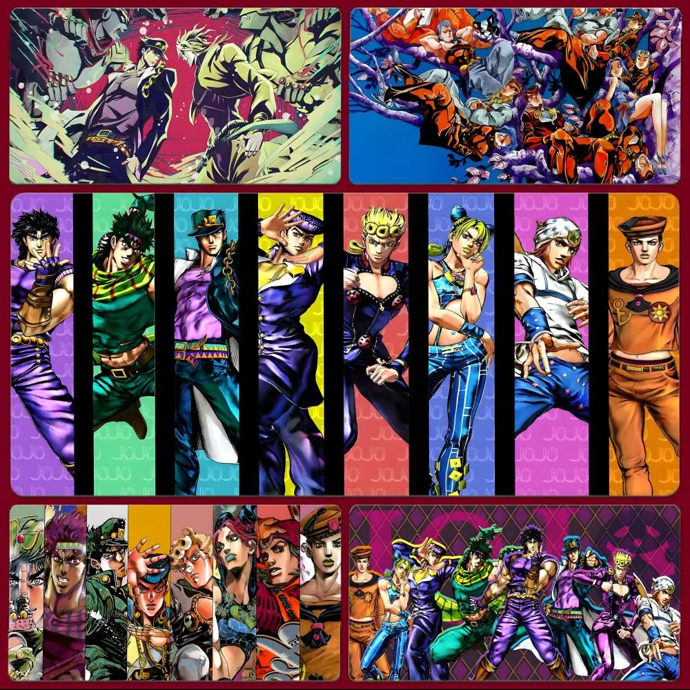 

Коврик для мыши JoJo's Bizarre Adventure, большой игровой коврик для мыши с прошитыми краями, утолщенный настольный коврик для ПК