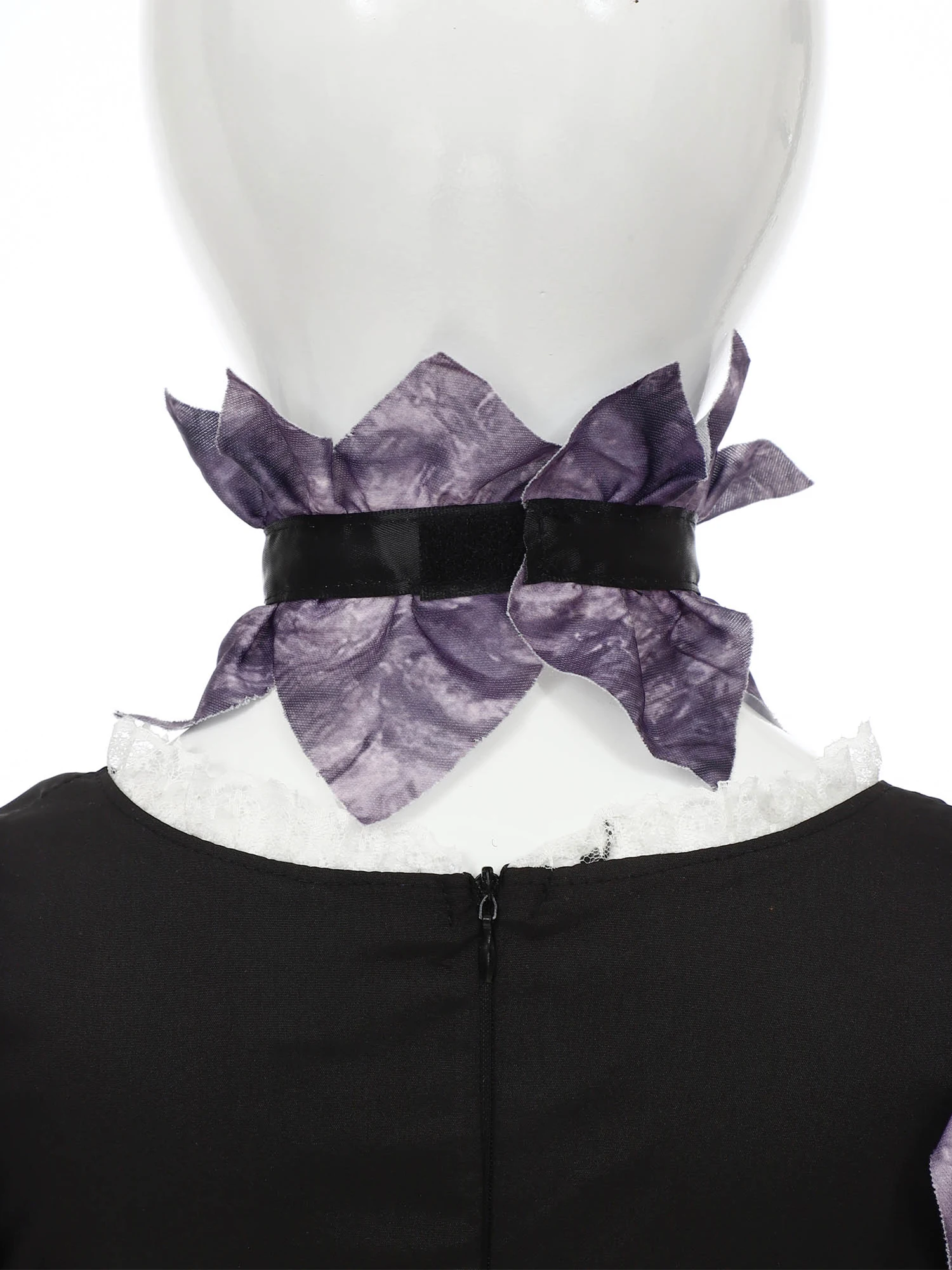 Girls Nun Religious Halloween Themed Party Cosplay Costume Lace Ruffled Dress with Matched Veil And Touch Fastener Neckwear - Image 6