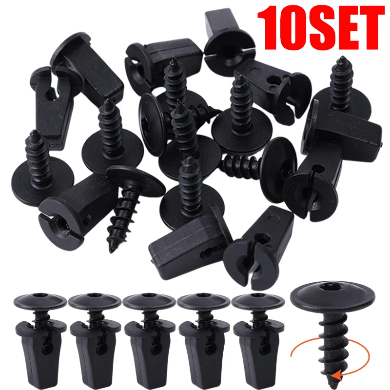 Car Fastener Snap Screws Kit Auto Fender Lining Retainer Snap Door Panel Metal Fastener Clips Rivet Set Auto Accessories