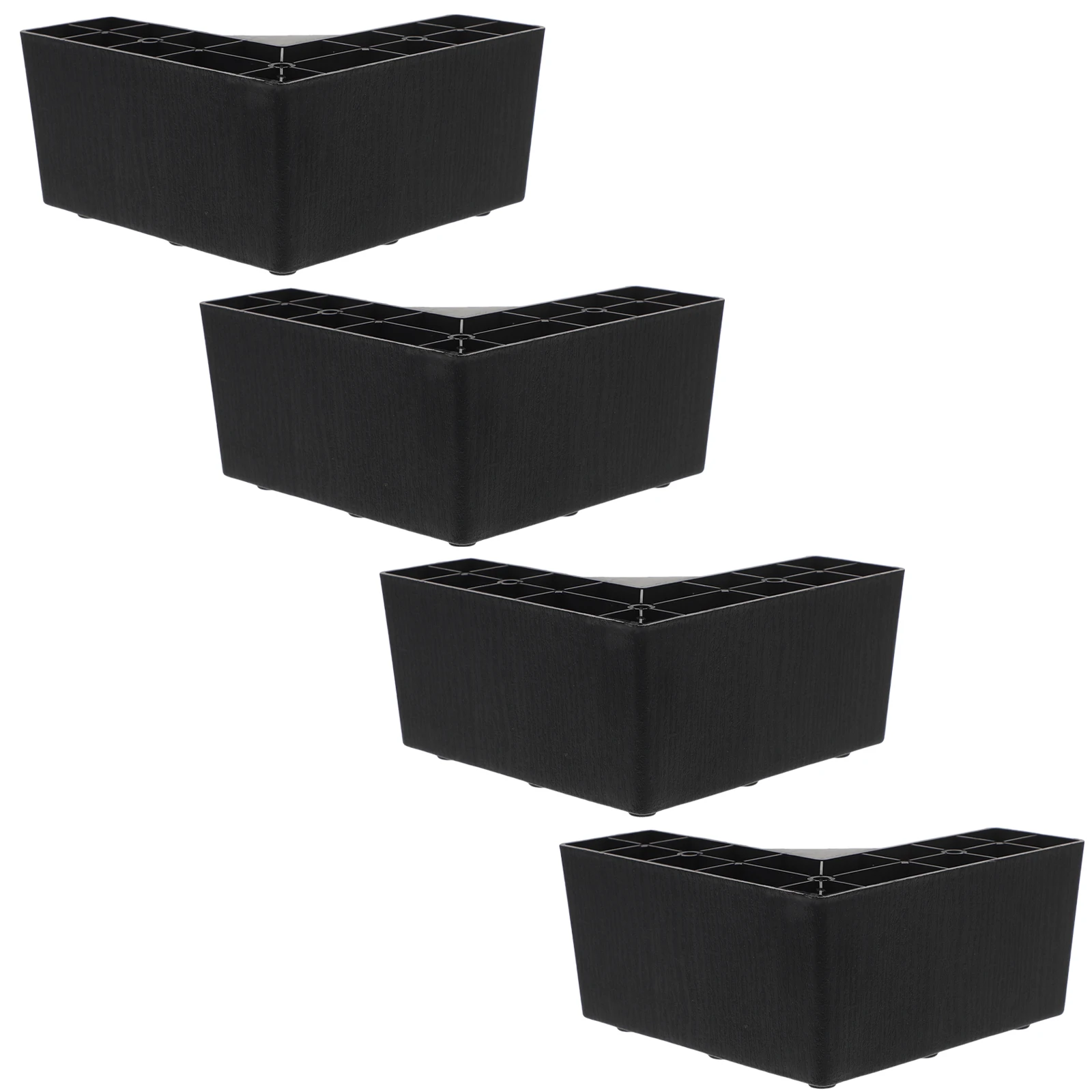 

4 Pcs Plastic Sofa Bed Feet 7.5cm Black Support Legs Furniture Risers Anti Moisture Heighten Home Appliances-Compatible