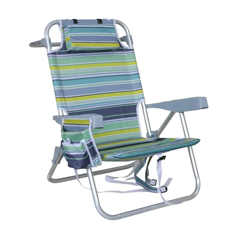 

Outdoor Folding Beach Lounge Chair Portable Backpack Chair Office Midday Rest Sleeping Chair Camping Fishing Chair