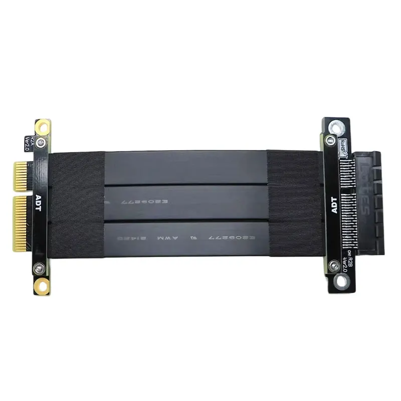 PCIe 4x Riser Cable Extender Right Angle GEN3.0 4x PCI-Express X4 Adapter 5cm 10cm 20cm 30cm 40cm 60cm for Computer Hardware