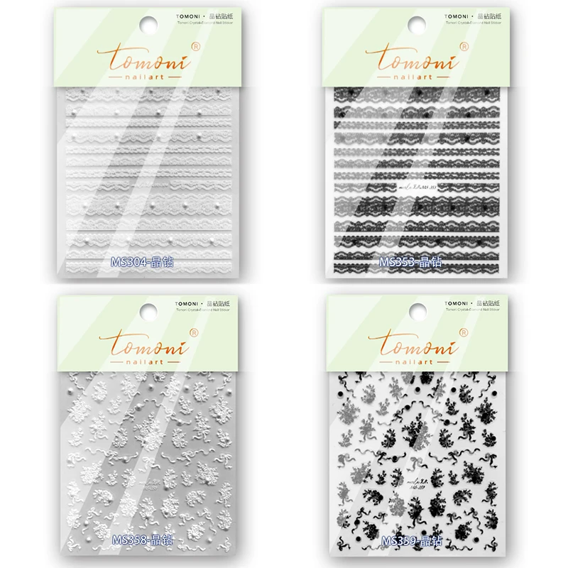3D Fashion Nail Art Aufkleber Maniküre Designs Hochwertige geprägte