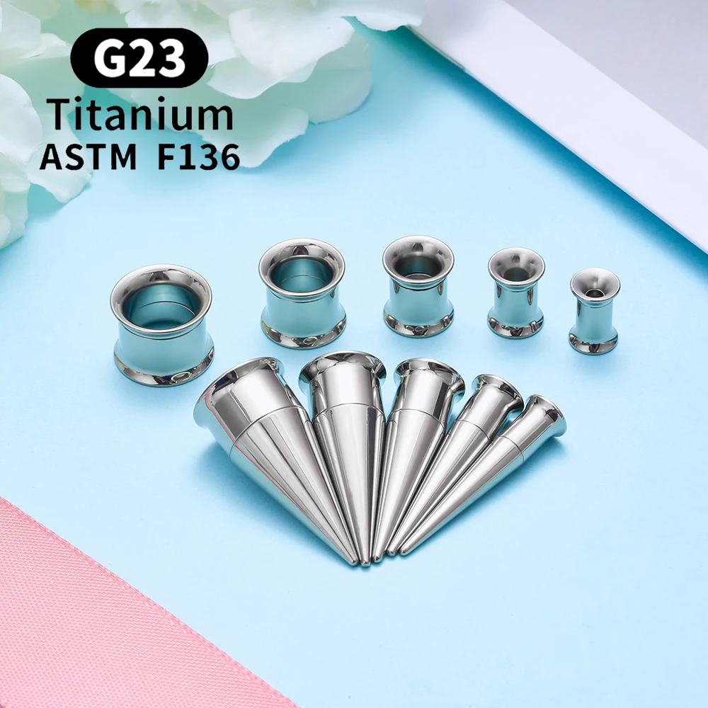 G23 Titan Schraube Fit Doppel Flare Ohr Flesh Tunnel Ohrring Plug Expander Keil Piercing Körper Schmuck Earlet Messgeräte – Detail 15