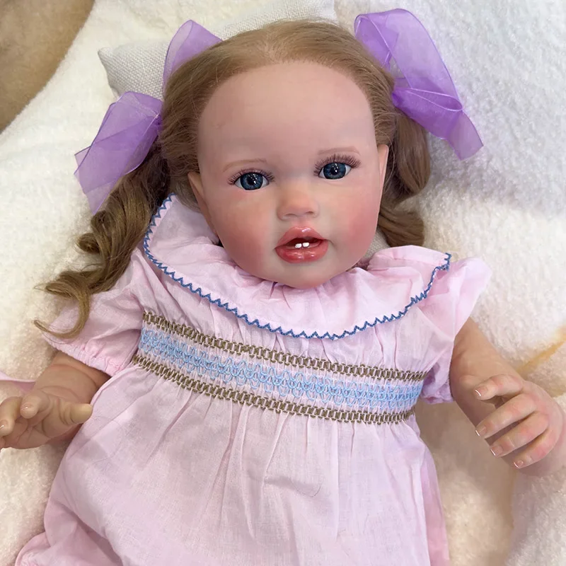 

60cm Reborn Baby Toddler Doll Lottie Newborn Princess Girl Lifelike Soft Touch 3D Skin Art Doll with Hand Root Hair