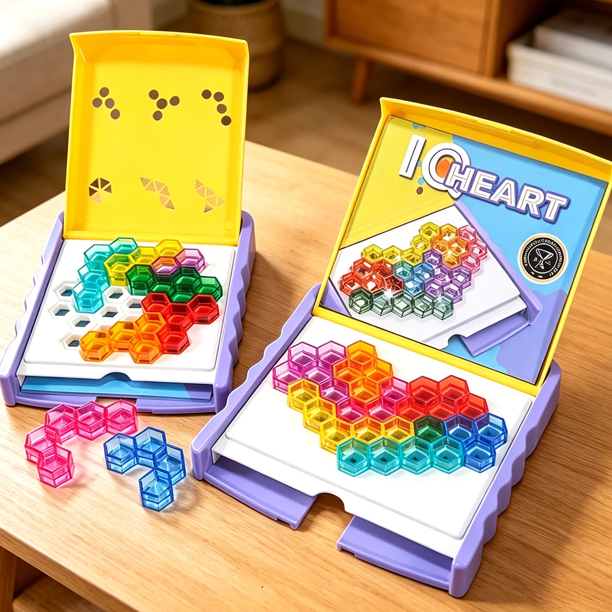 Puzzle Toy for Kids, Thinking Training Tabletop Games Shape and Color Chess Educational Gitfs for Boy and Girls