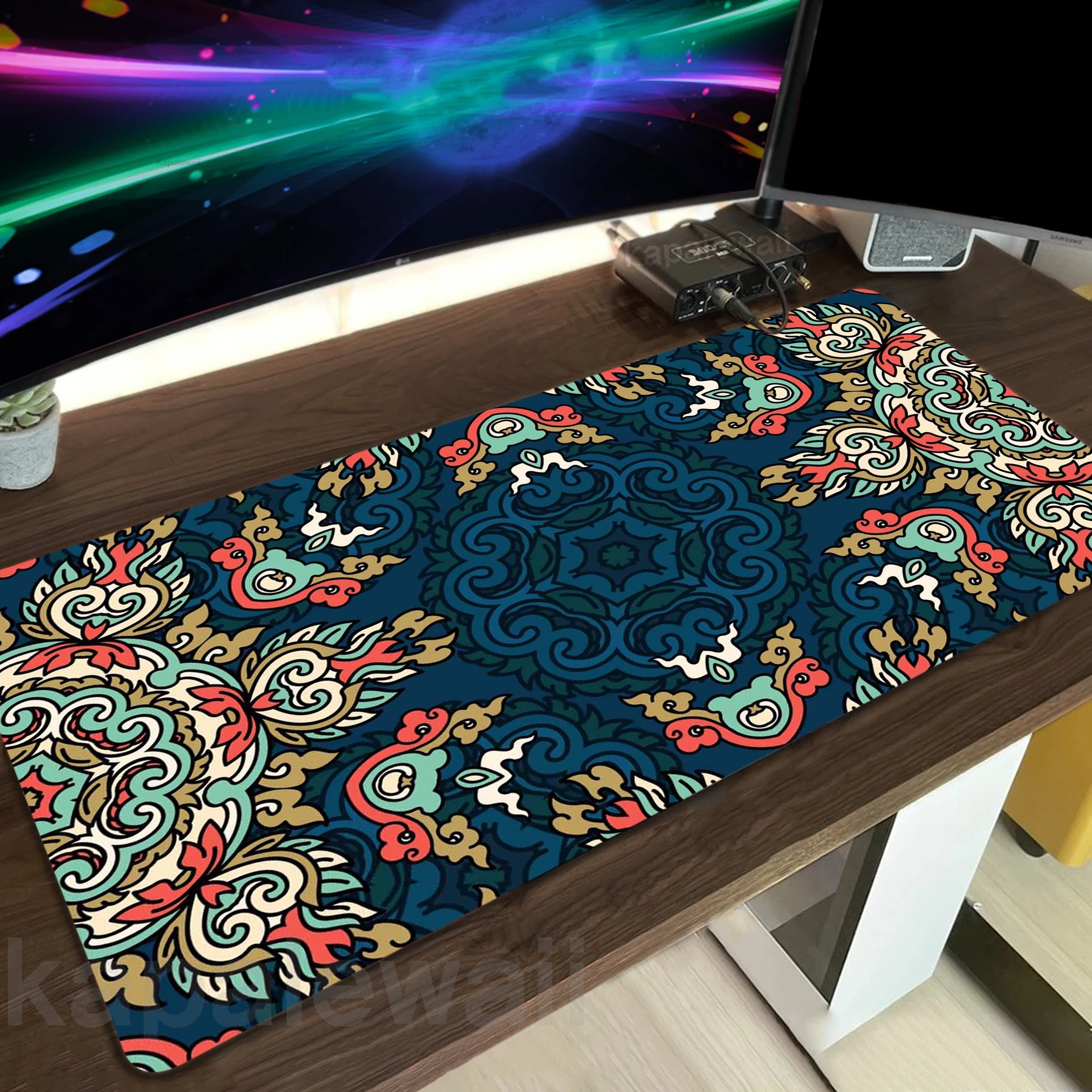 Persian Carpet Extended Mousepad Gaming Speed Keyboard Pads Locking Edge Desk Mat Office Soft Mouse Pad Tapis De Souris 80x30cm