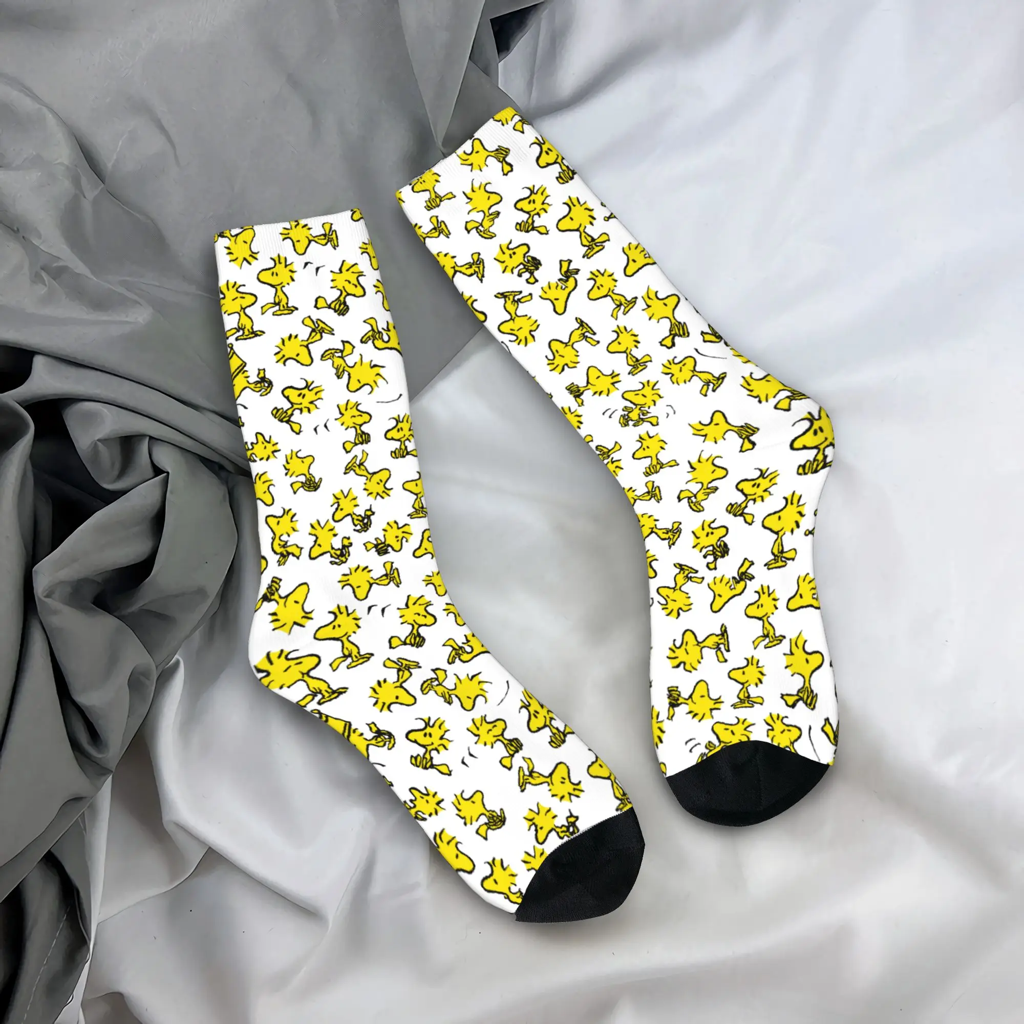 Snoopys Cartoon Socks Men's Women's Polyester Funny Happy  Socks Harajuku Spring Summer Autumn Winter Middle Tube Socks Gift