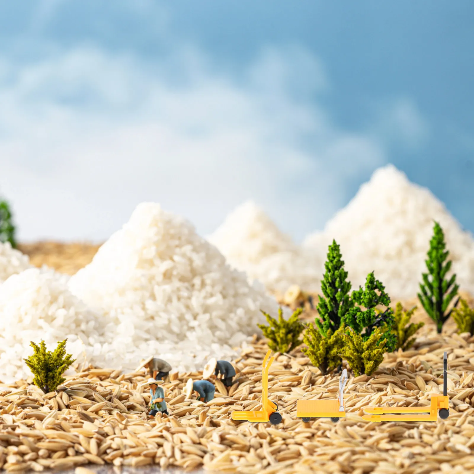 

1Set Mini Moving Tool Kit Small Forklift Platform Cart Hand Trolley Construction Vehicle Educational Kids Play