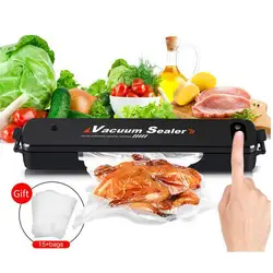 Food Vacuum Sealer Vacuum Bag Sealing Machine Electric Vaccum Pouch Packaging Machine Fish Fruit Meat Packer With 15pc Bags Free