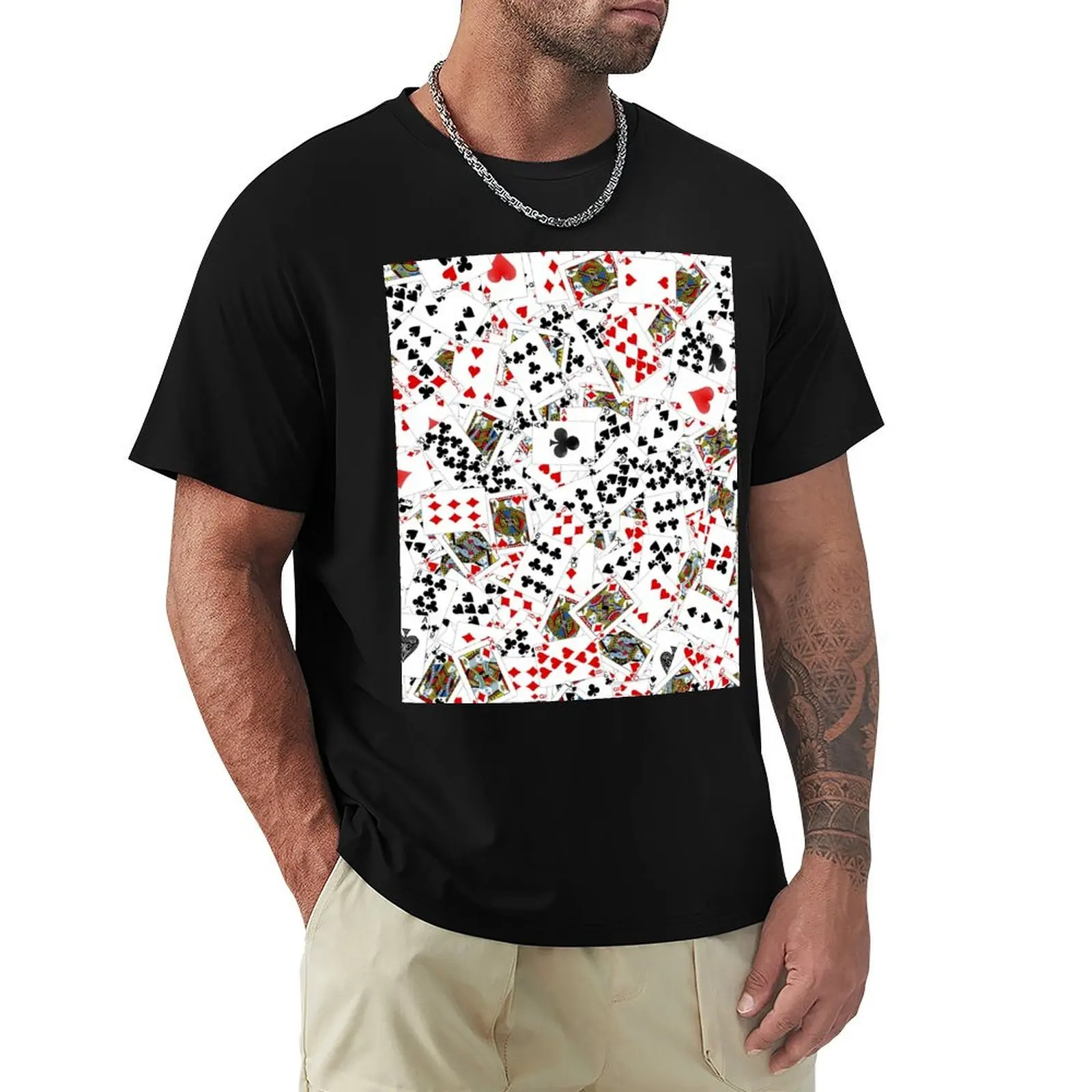 

Playing cards T-Shirt Anime t-shirt vintage anime shirt vintage graphic tee customizeds t shirts for men pack
