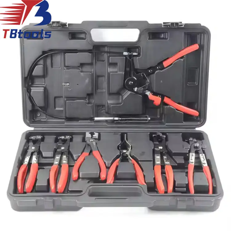 TBTOOLS Car Auto 7 PCS Hose Clamp Pliers Flexible Repair Clip Plier Tools Kit Maintenance Werkzeuge Vehicle Tool Set TB008