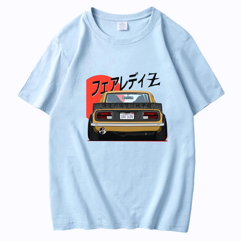 JDM T Shirts Art Print Japanese Style Retro Car 90s 100% Cotton Summer EU Size Tops Casual Harajuku Short Sleeve Loose