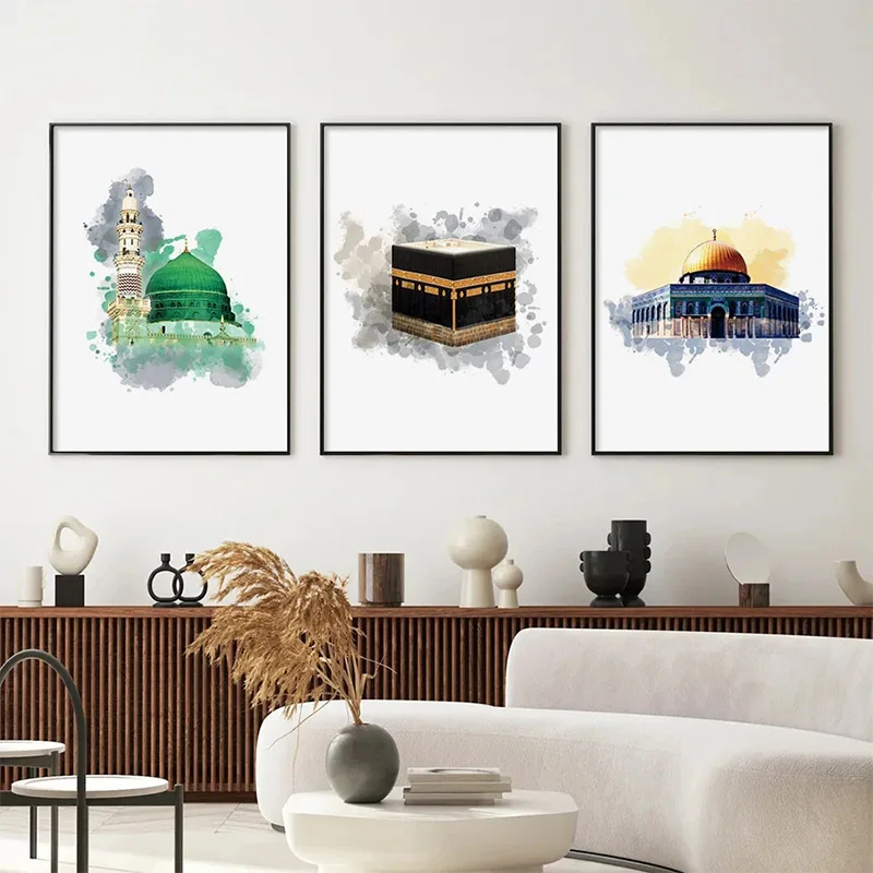 

Islamic Mosque Dome Rock Temple Wall Art Posters Canvas Painting And Print Picture Modern For Living Room Home Decor Frameless