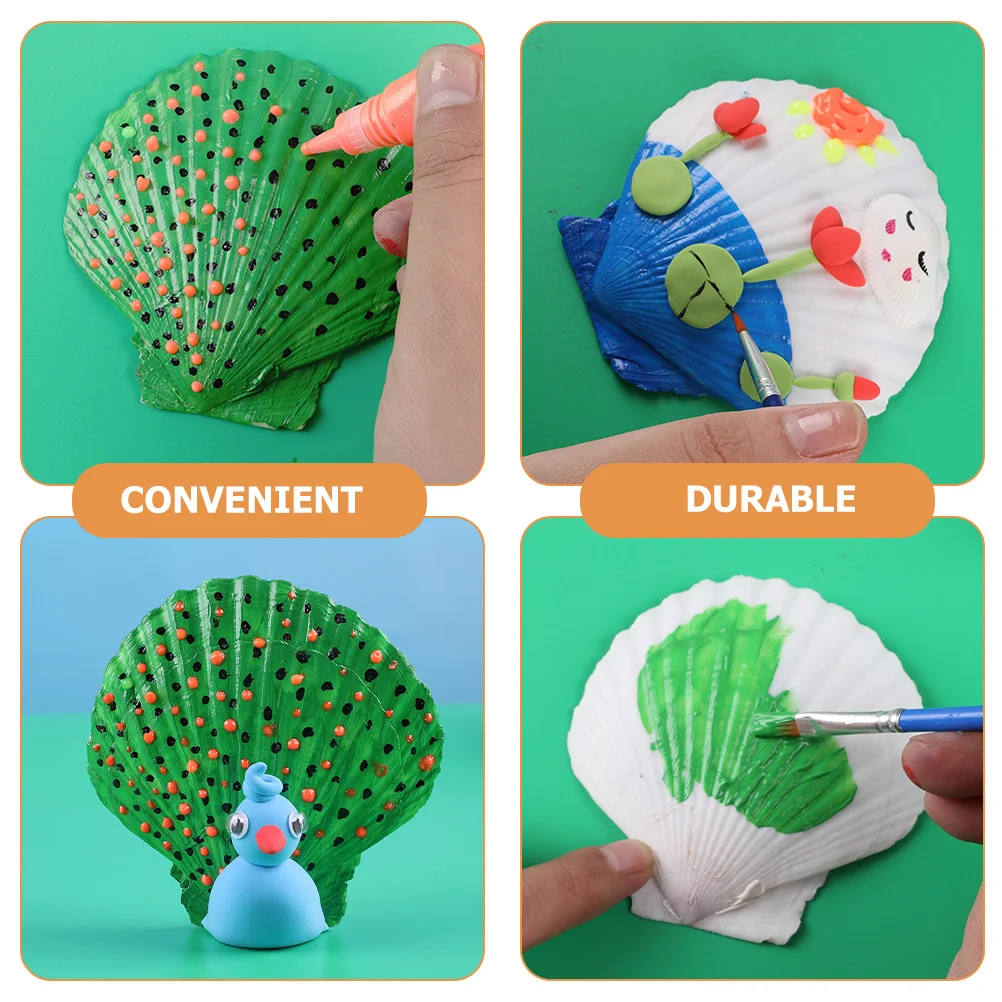 مجموعة واحدة من أدوات رسم الصدف DIY مجموعة جرافيتي الصدف الإبداعية للأطفال لوازم الحرف اليدوية التعليمية صياغة الهدايا #4
