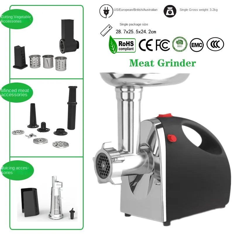 European and American household meat grinder, automatic vegetable cutting and minced meat enema machine