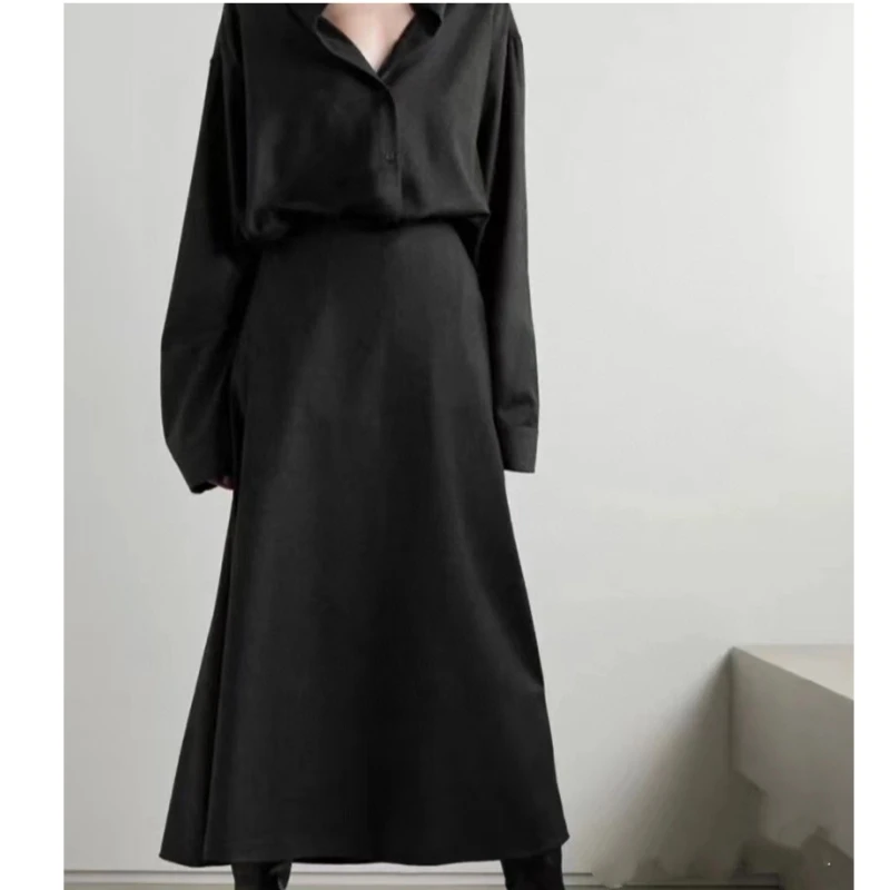 

25 year fine spun wool with glossy texture and soft OL versatile workplace umbrella shaped skirt
