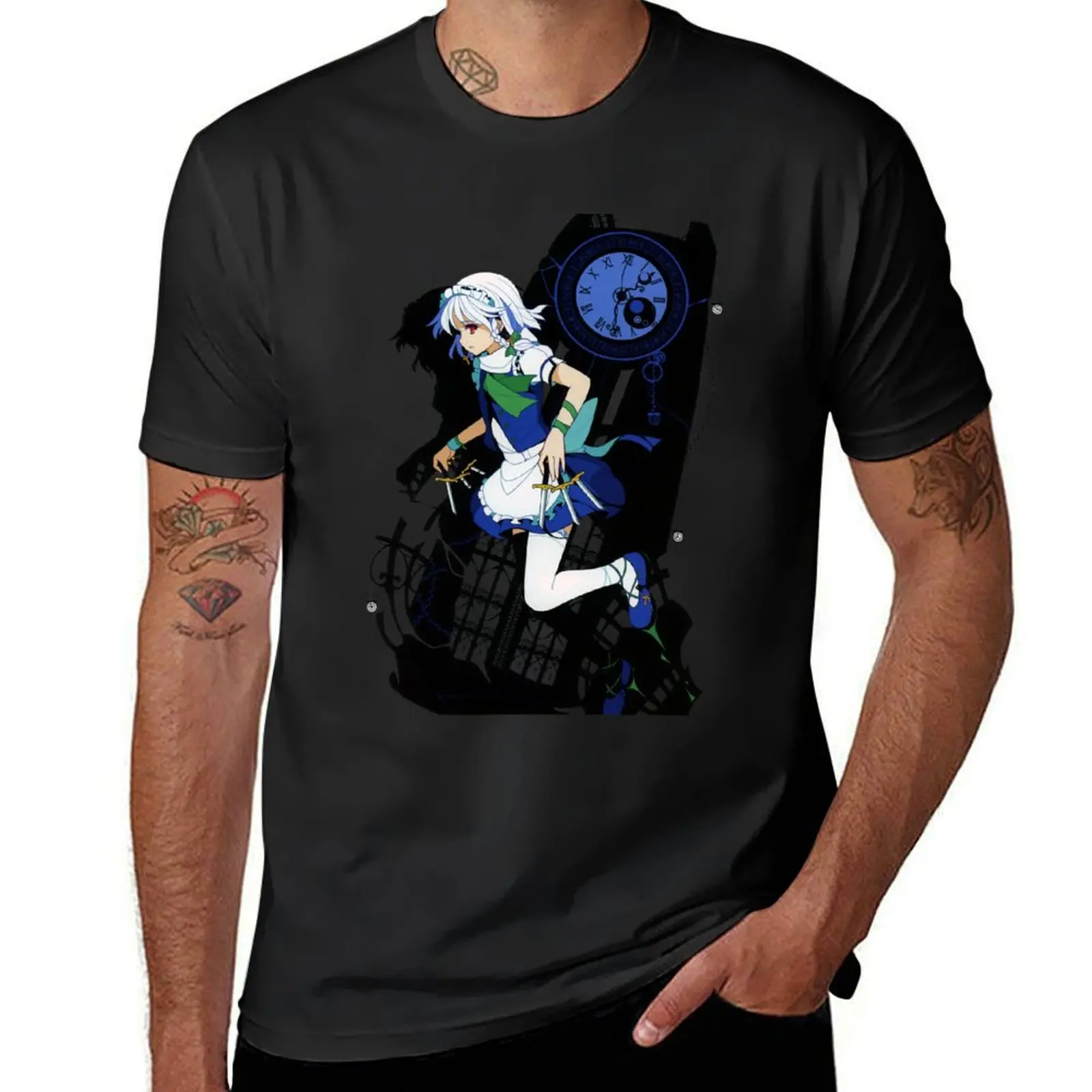 

Touhou Project - Sakuya Izayoi T-Shirt summer top Blouse anime clothes men clothings