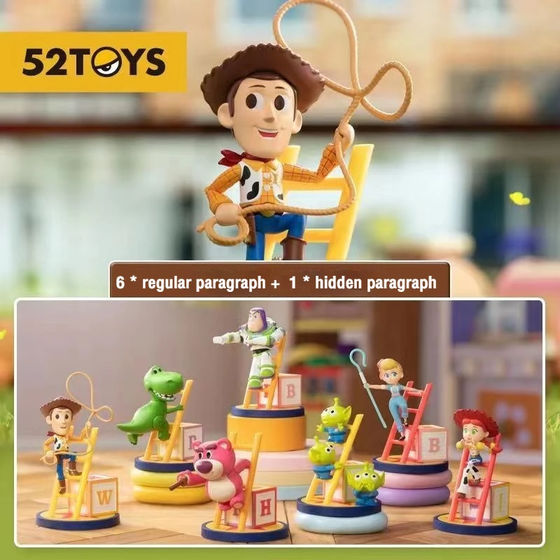 

52toys Disney Toy Story In Stock Big Ladder Series Blind Box Handmade Trendy Play Strawberry Bear Periphery Surprise Box byXinyi