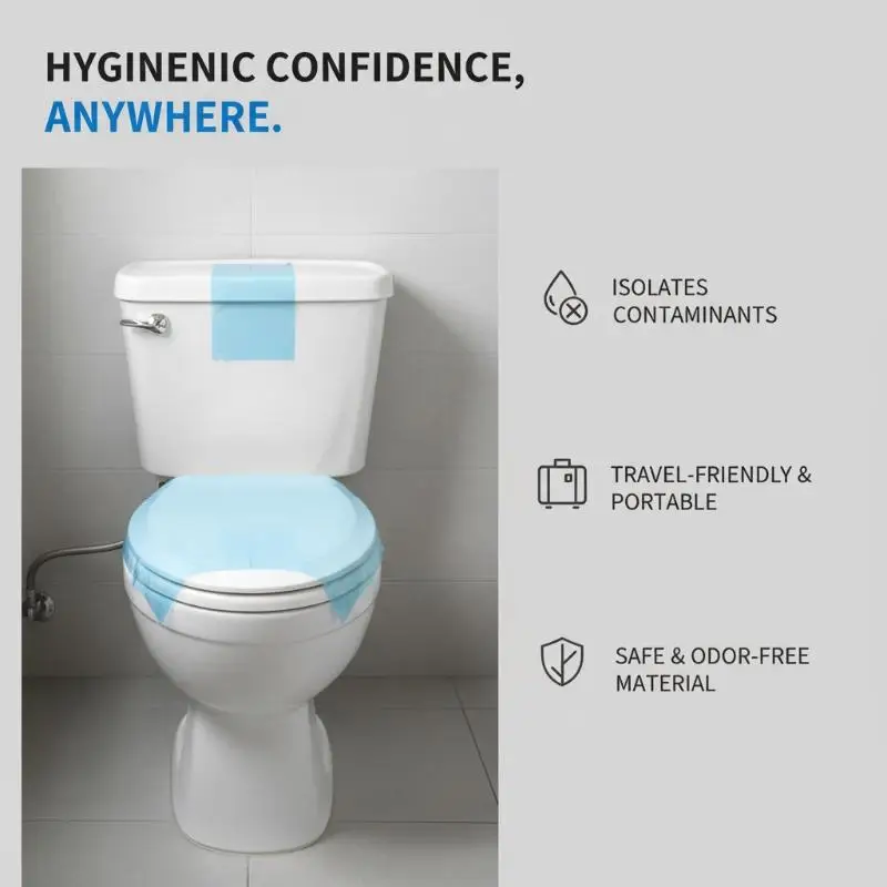 Disposable Toilet Seat Pads Roll Protective Film Waterproof Hygiene Barrier view 5