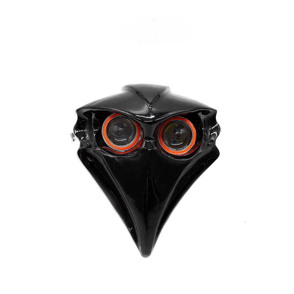 

Wholesale High Quality ABS plastic Front LED Eagle Eye Custom Streetfighter Motorcycle Vision Skull Front Headlight