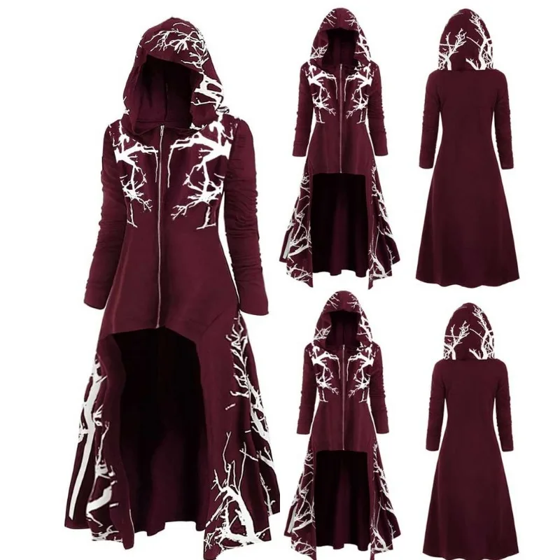 2023 New Arrival Oktoberfest Cosplay Costume - Irregular Print Long Sleeved Cape