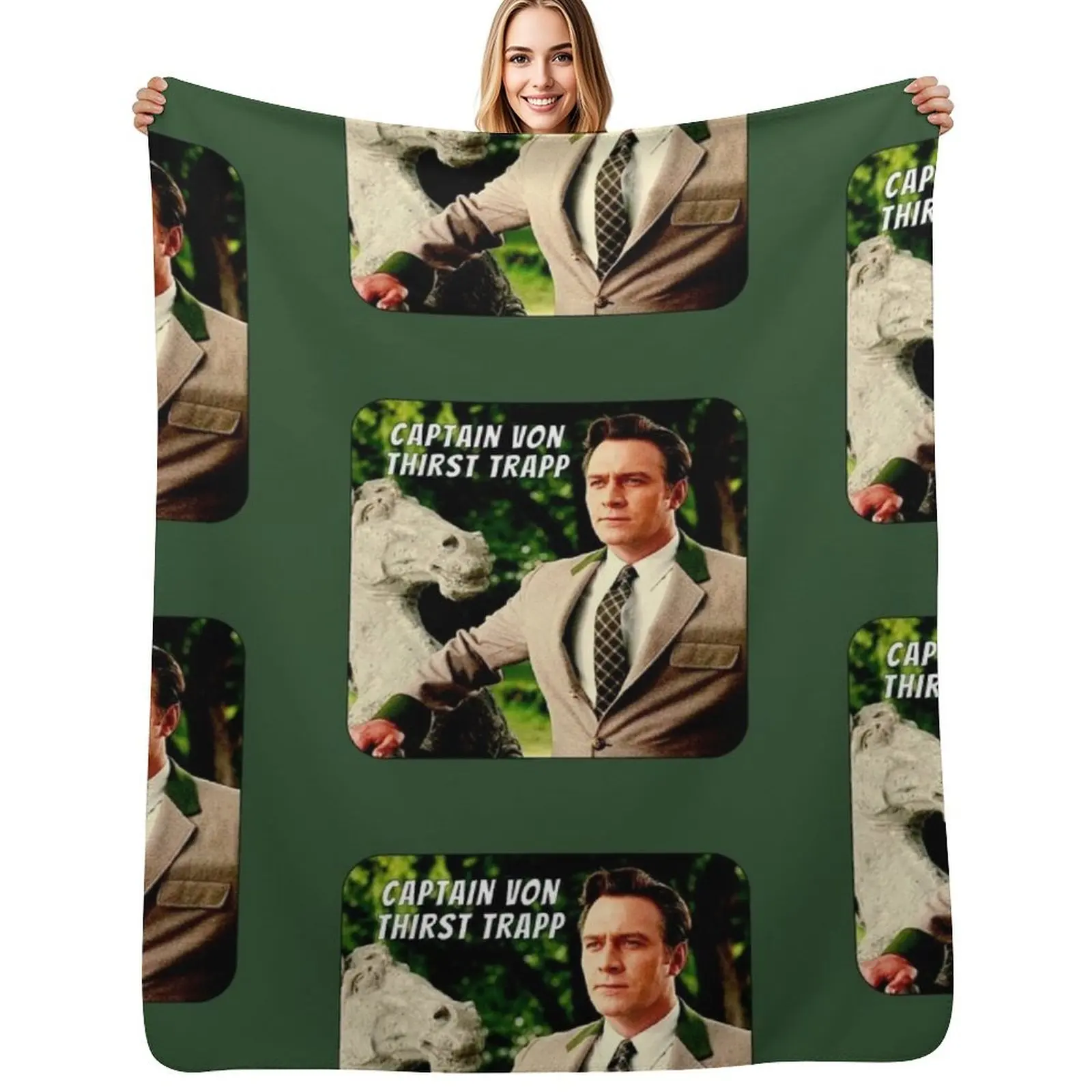 Captain von Thirst Trapp Throw Blanket Elegant Warm Throw Blanket for Hotel Home