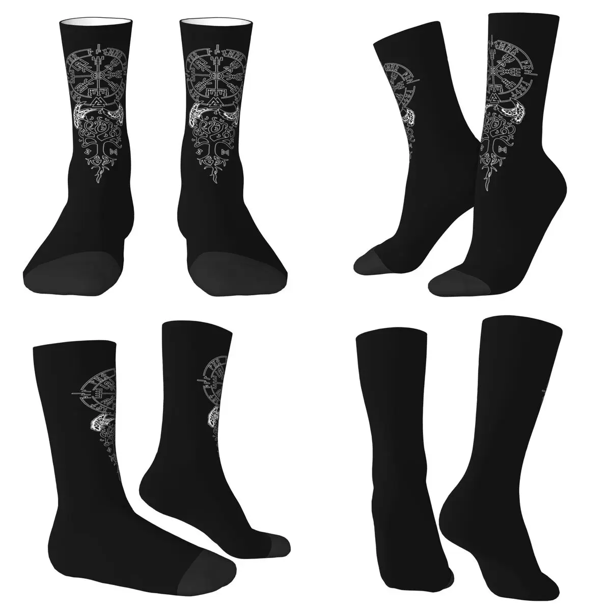 

Ретро символ викингов, компас Vegvisir, кельтские носки скандинавской руной, супер мягкие чулки в стиле Харадзюку, всесезонные длинные носки, аксессуары
