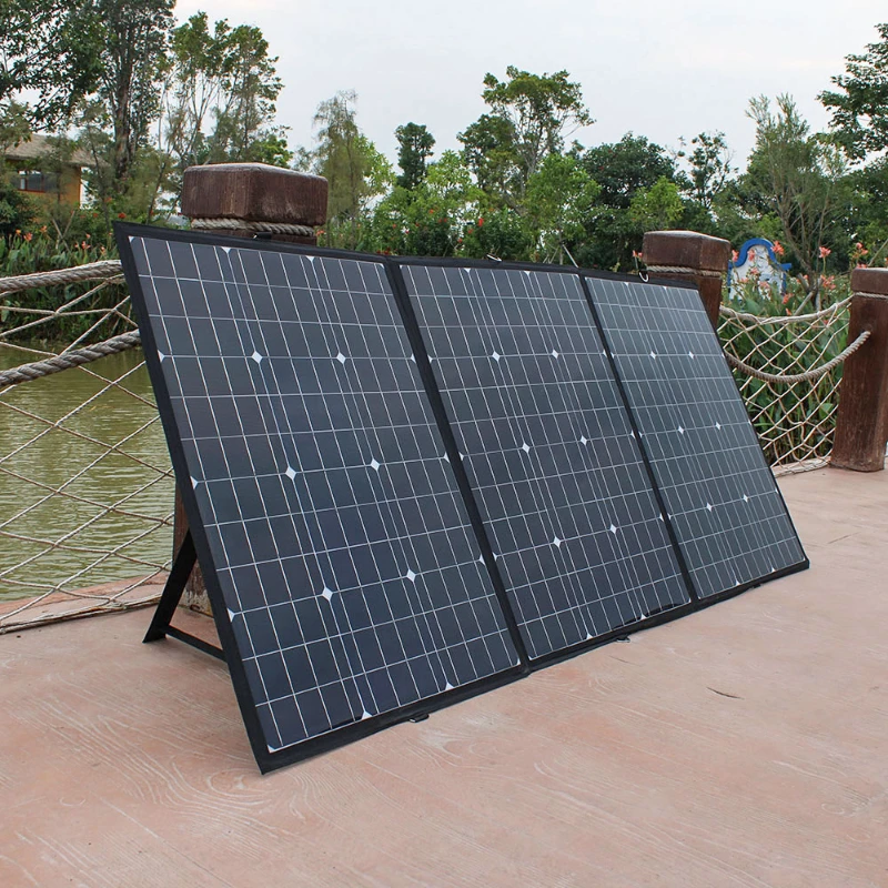 180W Foldable Solar Panel with Water Resistant Mono-Crystalline Battery Charger for outdoor use