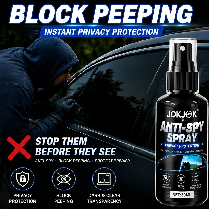 JOKJOK Car Privacy Spray Anti-Peep Glass Coating Quick Dry Heat Reducing Fog Resistant Film For Side Rear Windows
