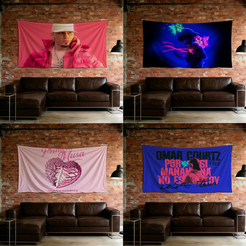Singer O-Omar Courtz flag For Room Dorm Camping Picnic Art Style Garage Bar wall Decoration Banner