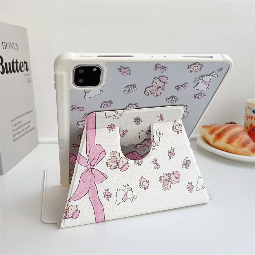 For iPad 9th/8th/7th Gen Air3 Pro10.5 Case 360° Rotating Shockproof Cover With Auto-sleep/Wake Up Function Stand Tablet Cover