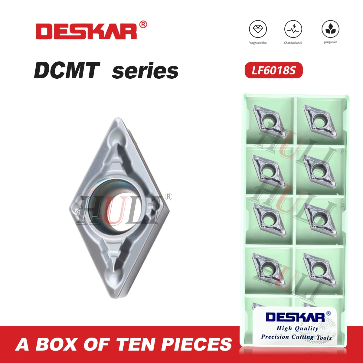 

DESKAR DCMT 070204/08-MV Cutting Toolss100% Original CNC lathe Turning Tools Rhombus Used For Processing Stainless Steel Tools