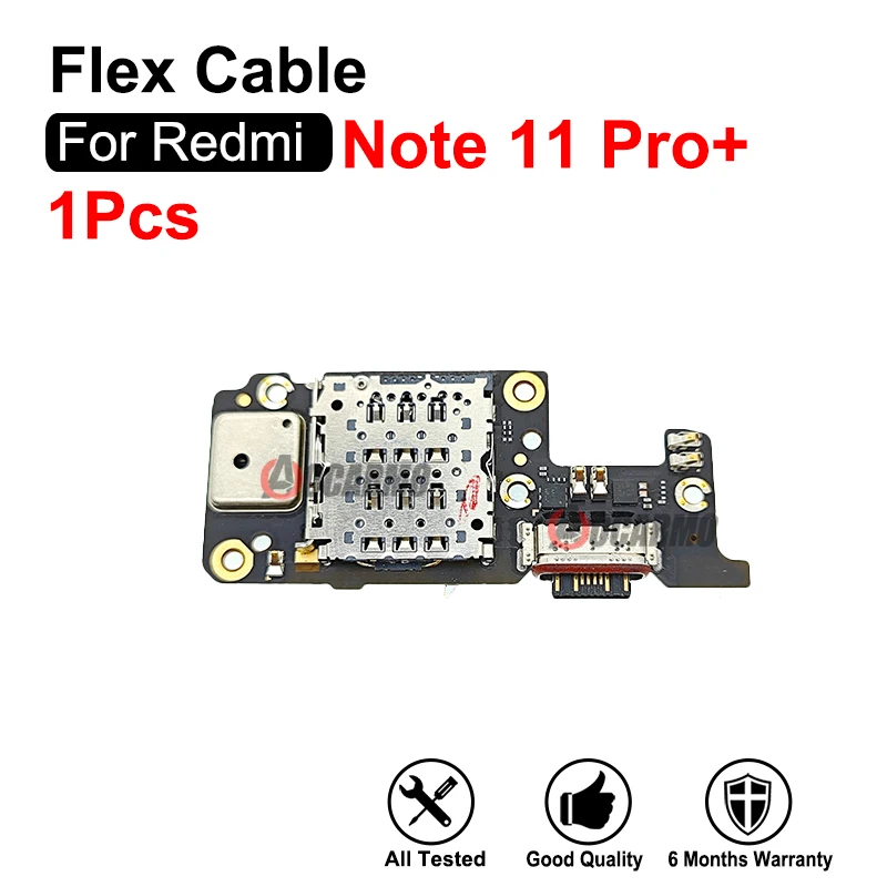 For Redmi Note 11 Pro Plus 11Pro+ USB Charging Dock Charger Port With SIM Card Reader Flex Cable Replacement Repair Parts