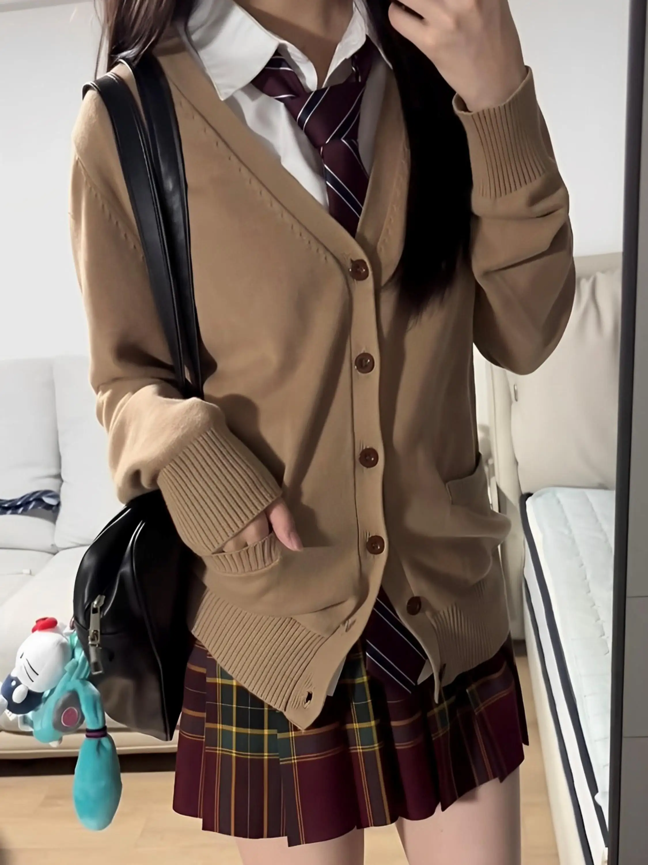 

Женский школьный orm вязаный свитер Jaet Loose Long Sve Spring Autumn Sle Sweet College Винтажный кардиган на пуговицах