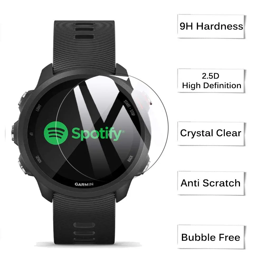 حافظة حماية 2 في 1 + واقي شاشة لـ Garmin Forerunner 245 255 265 Music Soft غطاء حماية من البولي يوريثان الحراري طبقة من الزجاج المقسى