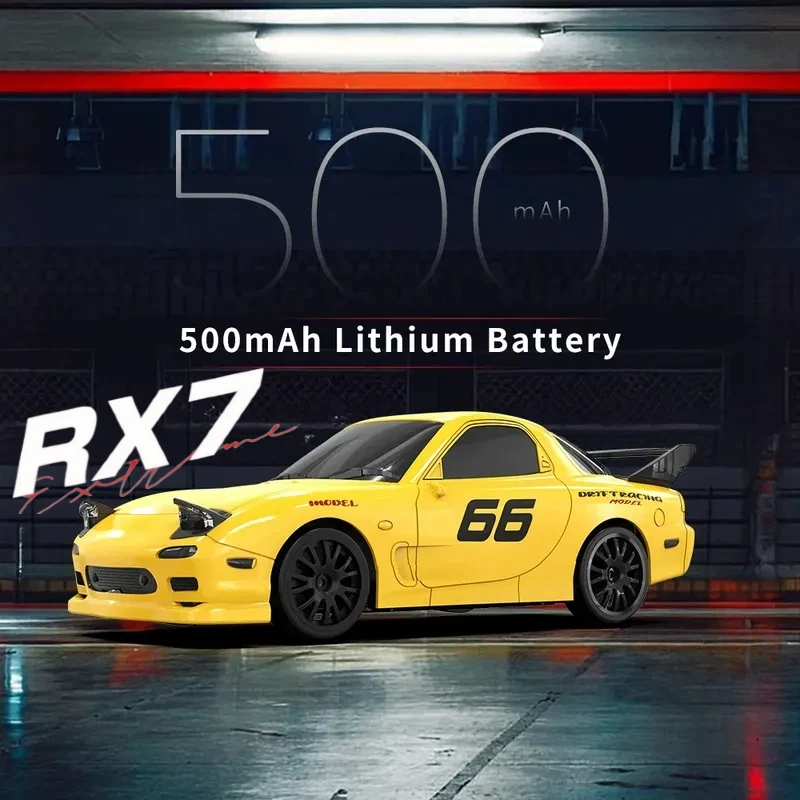 New Hot Rx7 1/24 Drift Car Four-Wheel Drive With Flip Lights Entry-Level Drift Remote Control Racing Boy Gift Toy Car Model
