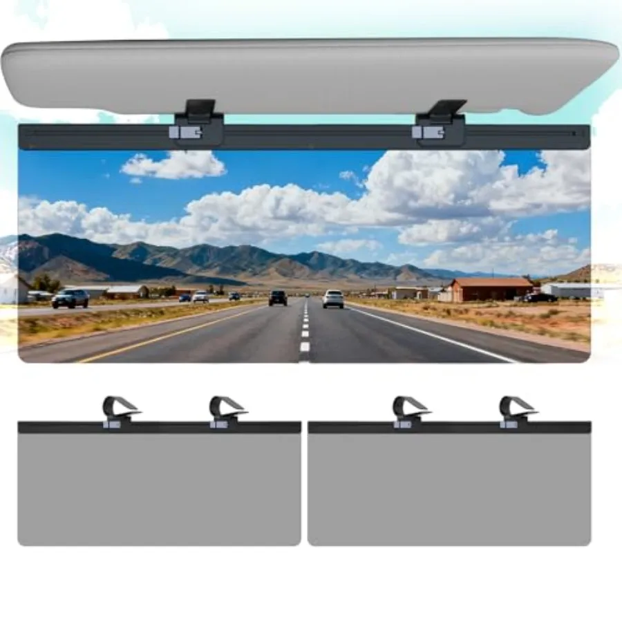

Sun Visor Extender for Car, Visor Extender Attachment for Car, Adjustable Visor Extender Sun Blocker UV400, Polarized Sun Visor
