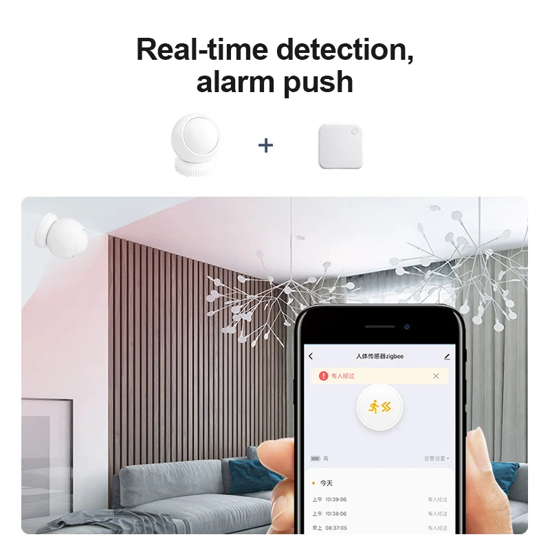 Imagem -06 - Tuya Zigbee Smart Pir Motion Detection Sensor Alarme Anti-roubo de Segurança Smart Life App Control Trabalhar com o Zigbee Gateway