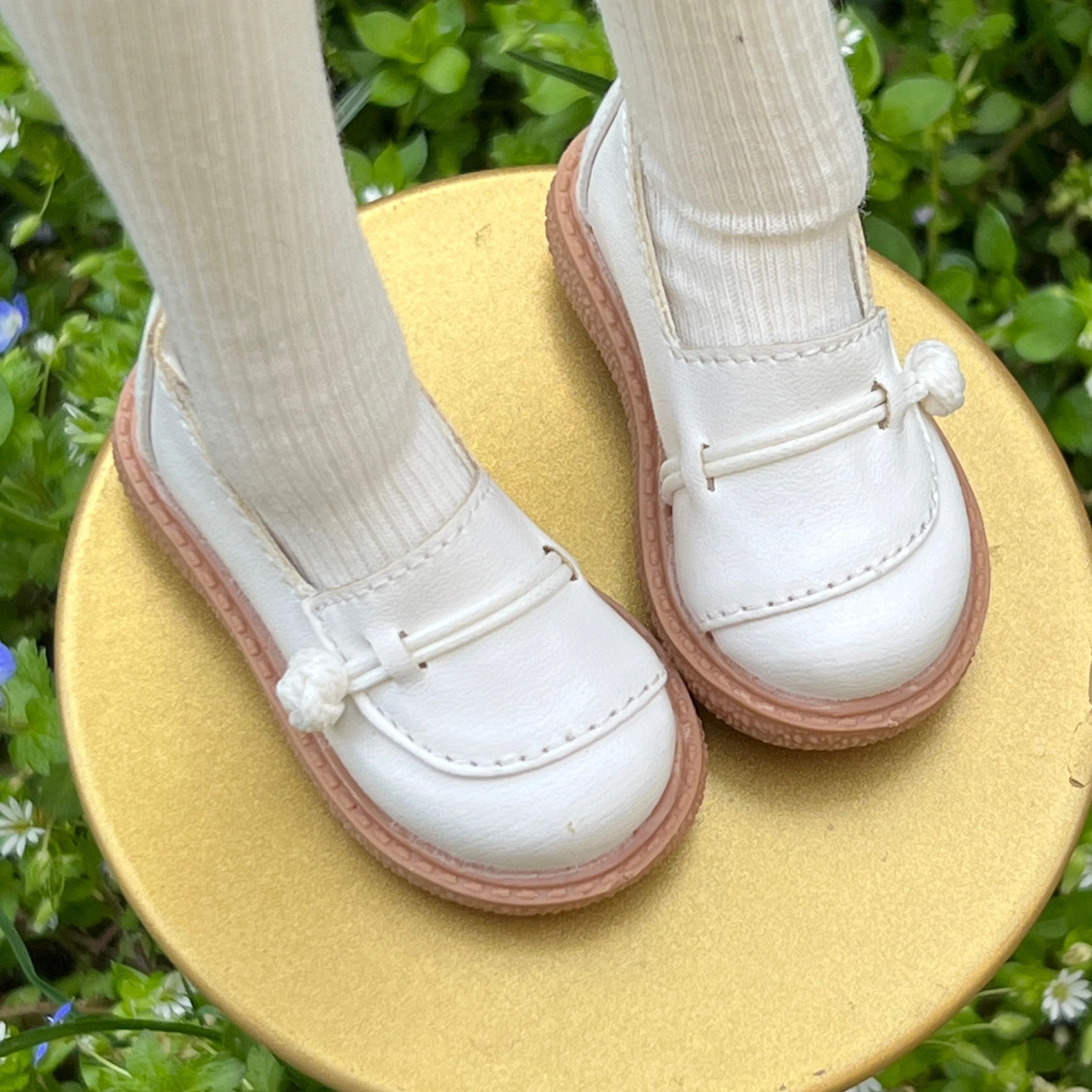 L01-X024 kinderen speelgoed 1/4 MSD BJD DD SD MDD pop schoenen witte kleur Zachte zolen casual schoenen 1 paar
