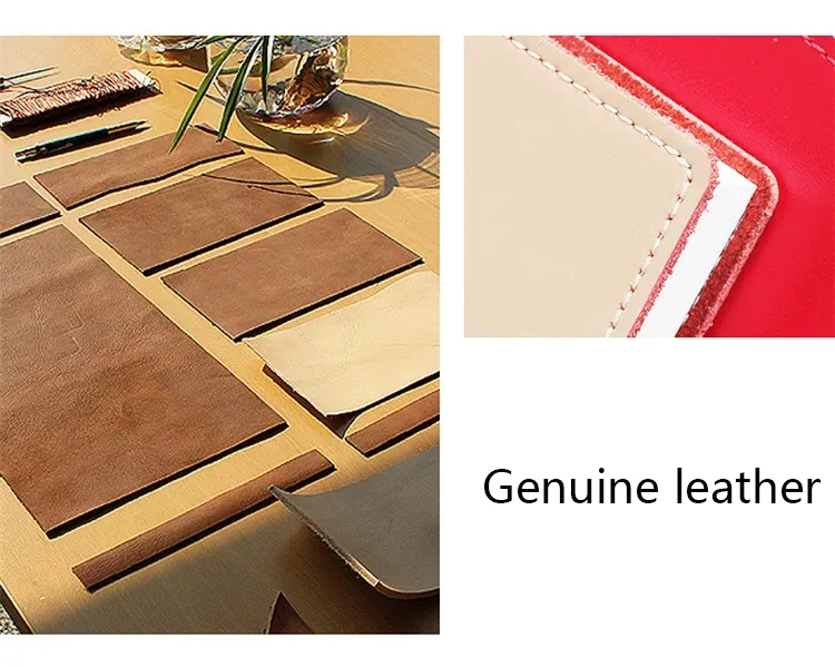 Genuine Leather Lined Pages A5 Notebook Logo Name Customize B5 A6 Sketch Book Diary Journal Student Gift - view 3