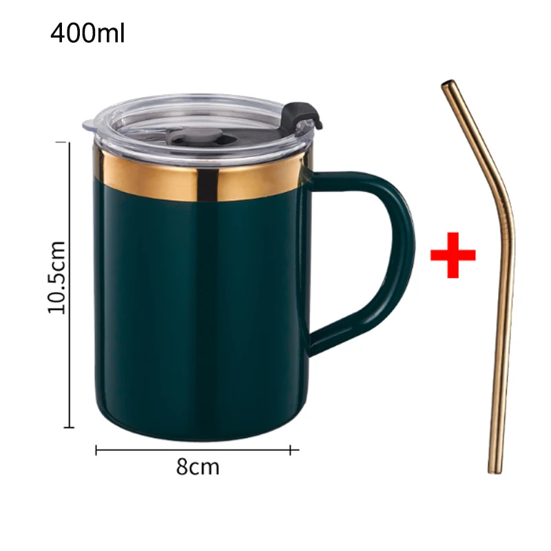 

Coffee Mug Portable Cup Travel Tumbler Coffee Jug Milk Tea Cups Office Water Mugs Double Wall 304 Stainless Steel Insulated Cup