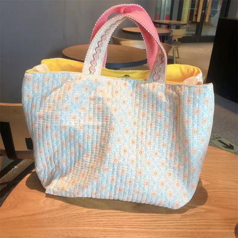 Borse per pannolini primaverili borsa di tela per mamma coreana borsa per il pranzo multifunzione borsa a tracolla di moda con borsa per accessori