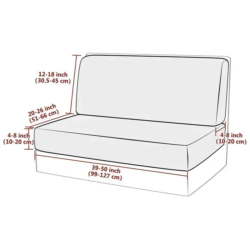 2pcs/set Elastic RV Dinette Cushions Cover RV Booth Seat Cover Anti-slip Sofa Slipcover for RV Camper Car Bench Backrest Covers