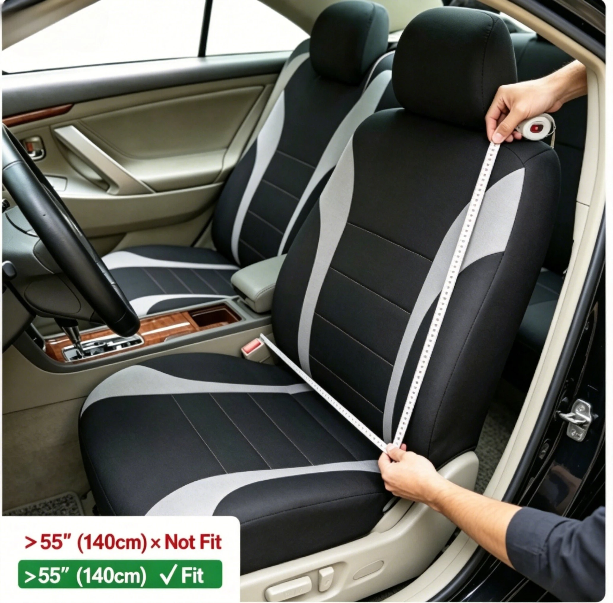 

AUTOPLUS Polyester Car Seat Covers Universal Fit For Most Cars SUV Airbag Compatible Interior Accessories