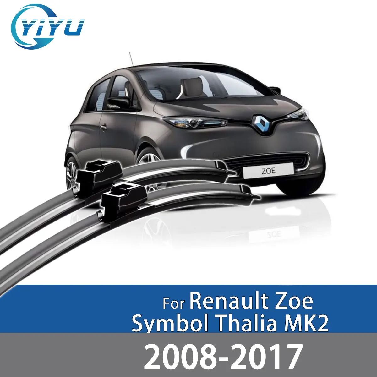 2 uds limpiaparabrisas delantero de coche para Renault Zoe símbolo Thalia MK2 2008-2017 accesorios de parabrisas