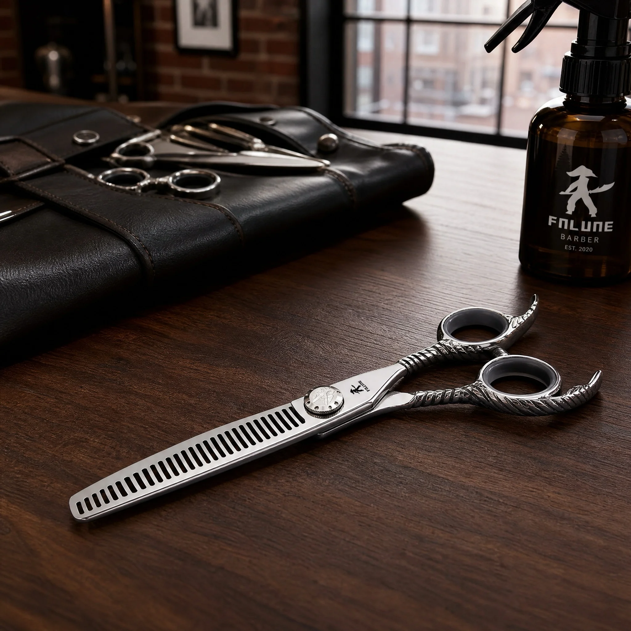 

FnLune 6inch Hairdressing Barber Hair Scissor Professional Hairdressers Barbers Stainless Steel Hair Cutting Shears Salon Barber