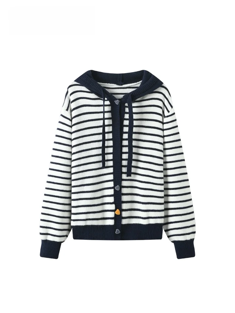 

Женский вязаный свитер большого размера с длинными рукавами, в полоску, повседневный, весенний, новый, уютный, из утолщенной шерстяной смеси, осенний